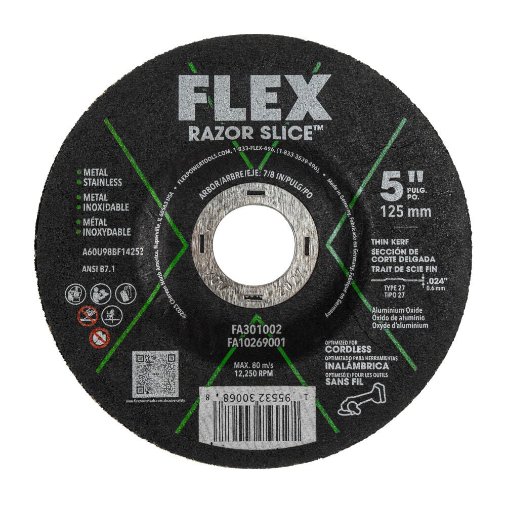 FLEX 5 Inch RAZOR SLICE Cut-Off Disc 10 Pack – FA301002-10