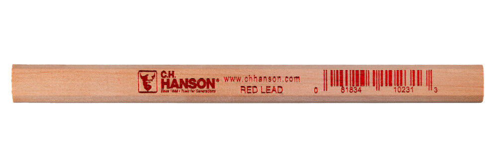 C H Hanson Carpenter Pencil-Red Lead, large image number 1
