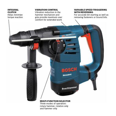 Bosch 1-1/8 In. SDS-plus Rotary Hammer, large image number 2