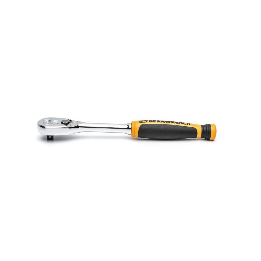 GEARWRENCH 1/4in Drive 90 Tooth Dual Material Teardrop Ratchet 6in, large image number 2