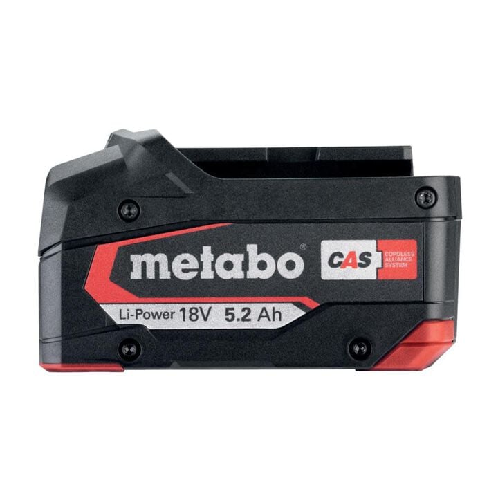 Metabo LiPOWER 18V 5.2Ah Lithium Ion Power Tool Battery Pack with Fuel Indicator, large image number 1