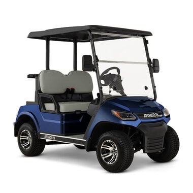 Advanced EV ADVENT 48V Electric 2 Passenger Golf Car with Bag Holder Metallic Blue