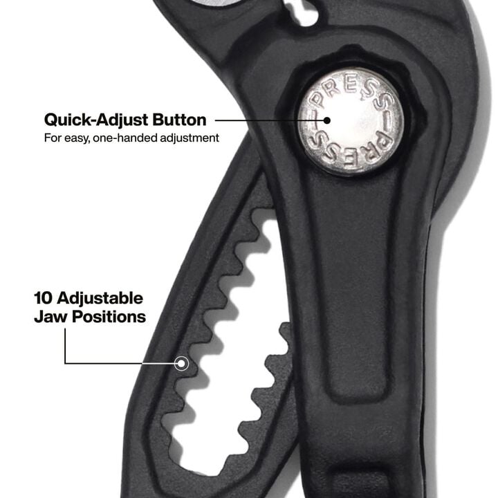 Klein Tools 7 Inch Straight Jaw Quick-Adjust Pump Pliers, large image number 3