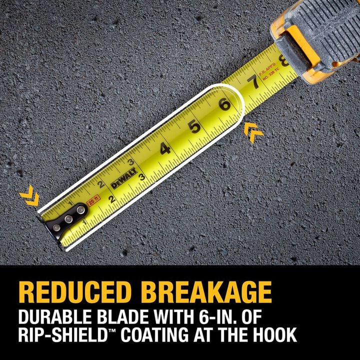 DEWALT 25' Lighted LED Tape Measure, large image number 6