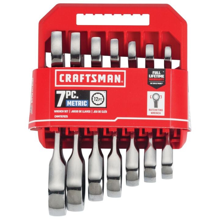 CRAFTSMAN Metric Stubby Ratcheting Wrench Set, 7 Piece, large image number 4