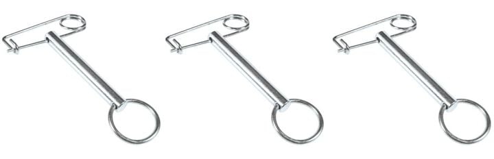 General Equipment 0.37 Inch x 3 Inch Zinc Plated Steel Alloy Auger Pin, 3 Pieces