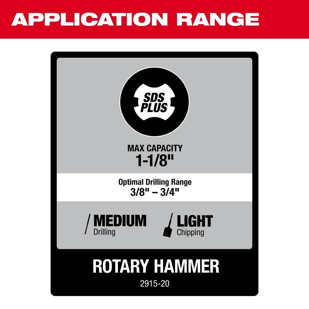 Milwaukee M18 Fuel 1 1 8inch Sds Plus Rotary Hammer With One Key Bare Tool 2915 20 simolary.com 32 Milwaukee M18 Fuel 1 1 8inch Sds Plus Rotary Hammer With One Key Bare Tool 2915 20 - Image 8