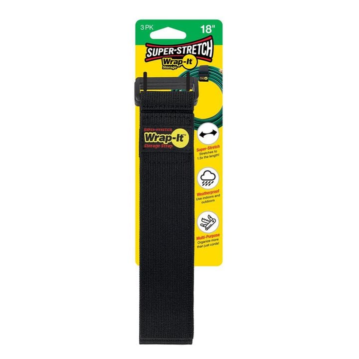 Wrap-It Super-Stretch Storage Strap, 18 Inch x 2 Inch, Black, large image number 9