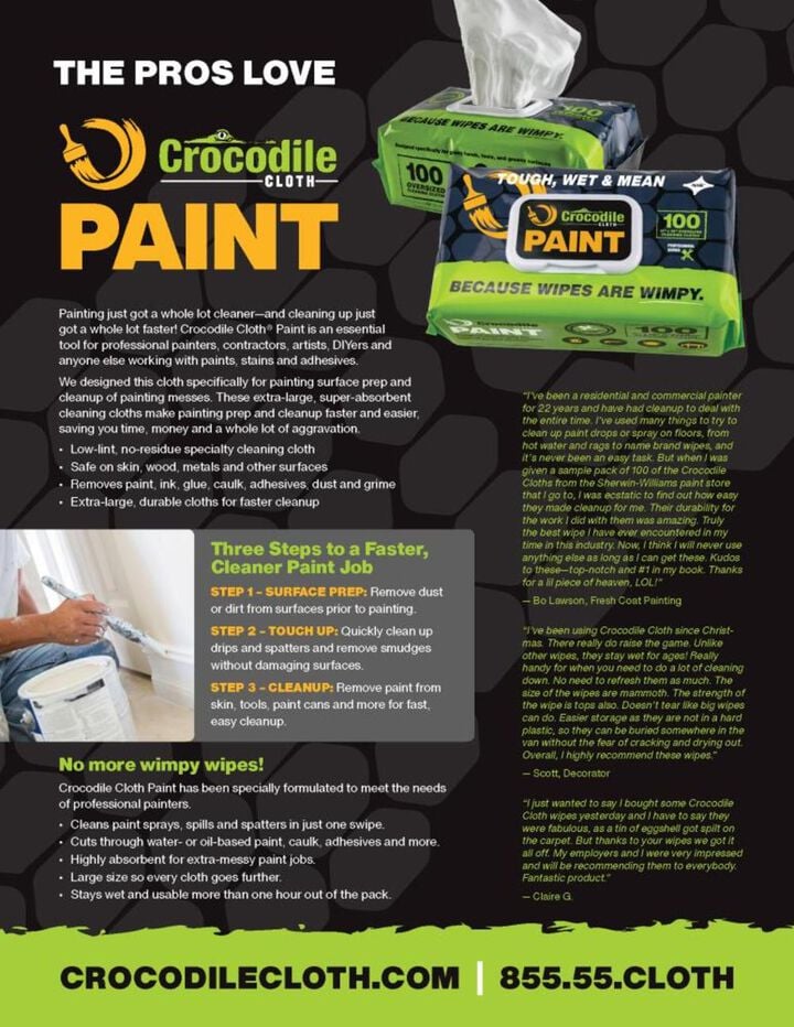 Crocodile Cloth Oversized Paint Cleaning Cloths 1 Pack/100 Cloths, large image number 2