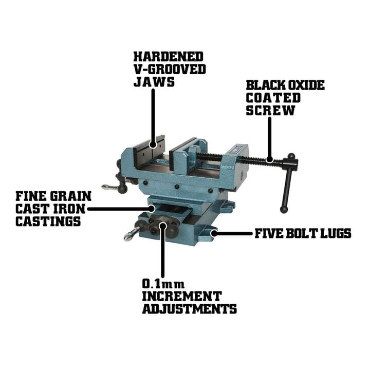 Wilton 6in Cross Slide Drill Press Vise, large image number 1