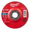 Milwaukee 4-1/2 Inch x 1/4 Inch x 7/8 Inch Metal Grinding Wheel Type 27, small image number 1