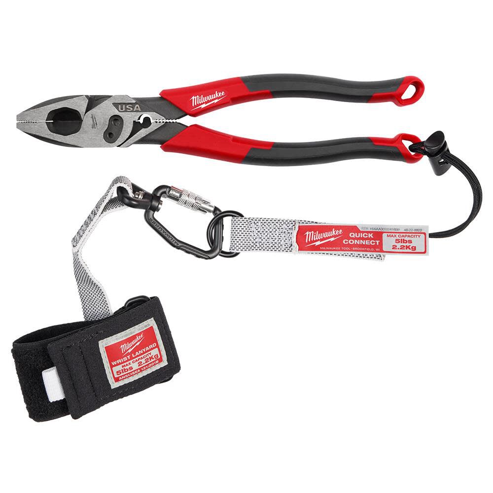 Milwaukee 9inch Linemans Comfort Grip Pliers with Crimper and Bolt