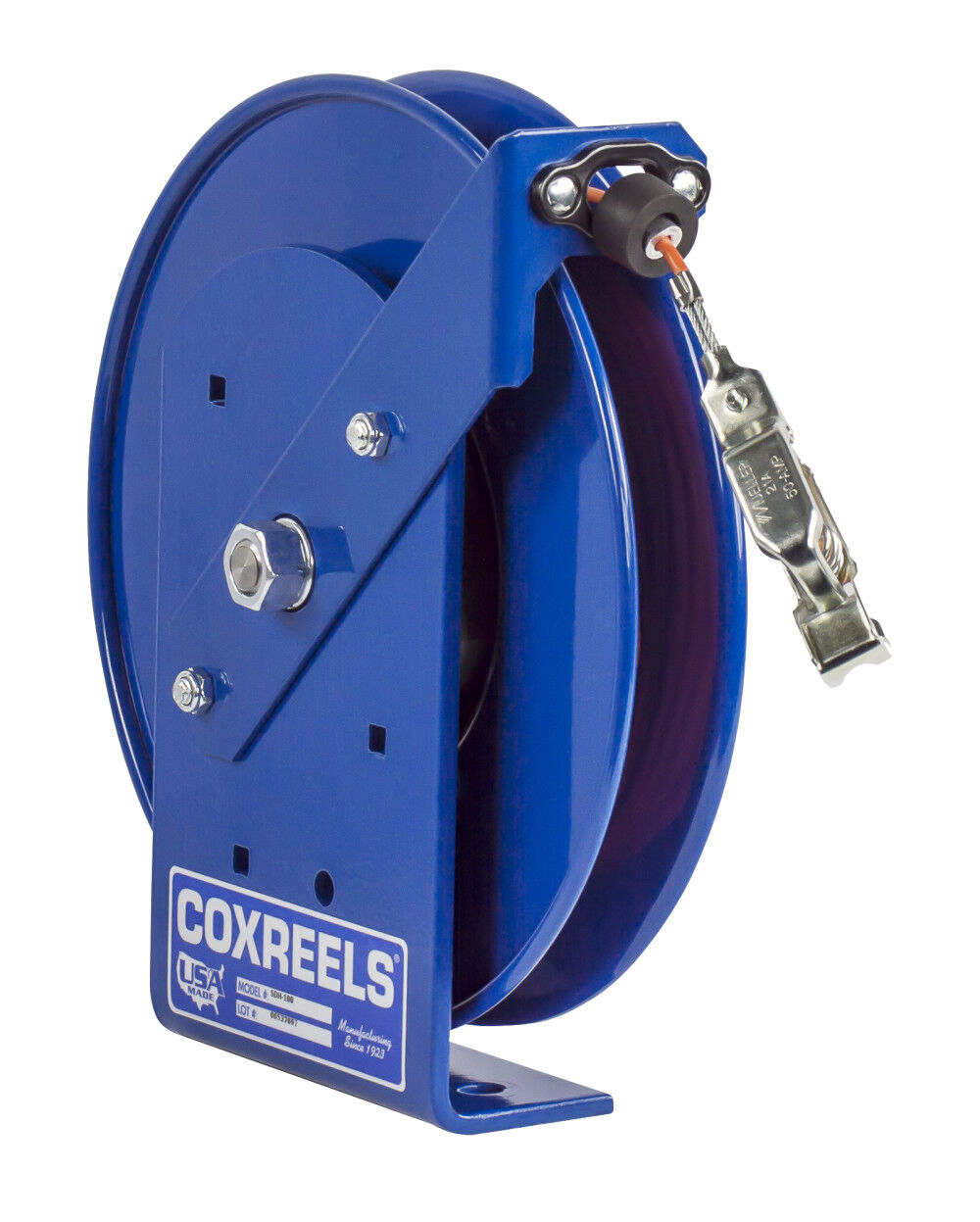 Coxreels Spring Rewind Static Discharge Hand Crank Cable Reel 100' Cable, large image number 1