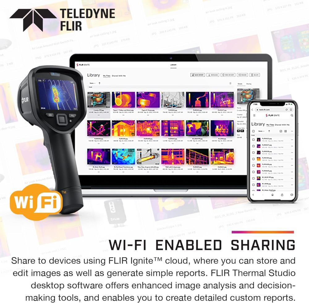 FLIR E8 Pro Thermal Camera with Ignite Cloud Kit, large image number 7