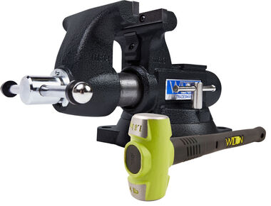 Wilton 55in Special Edition Black 1755 Tradesman Bench Vise with BASH 20416 Sledge Hammer