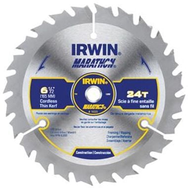 Irwin 6-1/2 In. 24 TPI MARATHON Circular Saw Blade, large image number 0