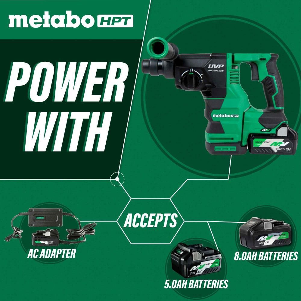 Metabo HPT Promotional 36V MultiVolt 1-1/8 Inch SDS Plus Rotary Hammer with UVP, large image number 3