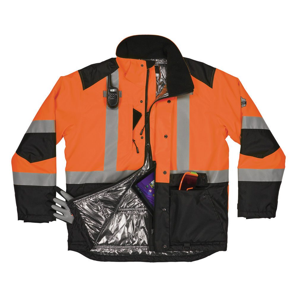 Ergodyne 8390 ampliFIRE Lining Class 3 Hi-Vis Jacket Medium Orange, large image number 14