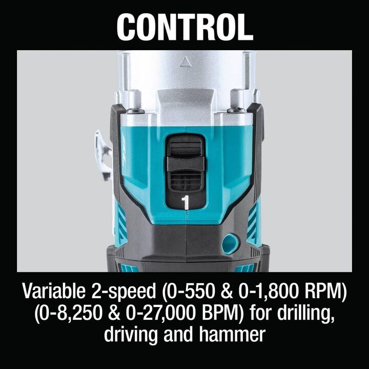 Makita 18V LXT Compact Brushless Cordless 1/2 in Hammer Driver/Drill (Bare Tool), large image number 16