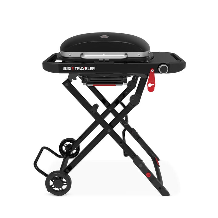 Weber 13000 BTU 1 Burner Liquid Propane Compact Traveler Portable Gas Grill Black, large image number 2