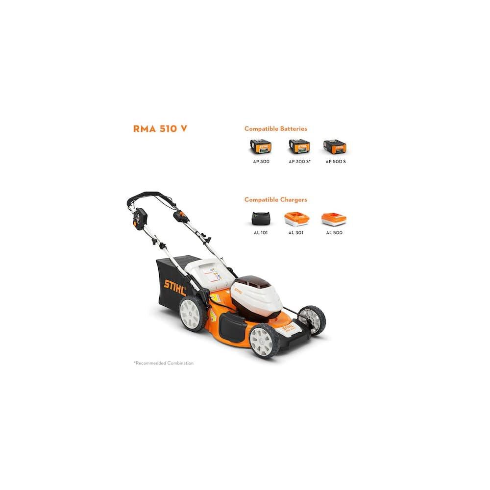 Stihl RMA 510 V 21 in Lawn Mower with AP300S Battery AL300 Charger 6372 200 0048 Acme Tools