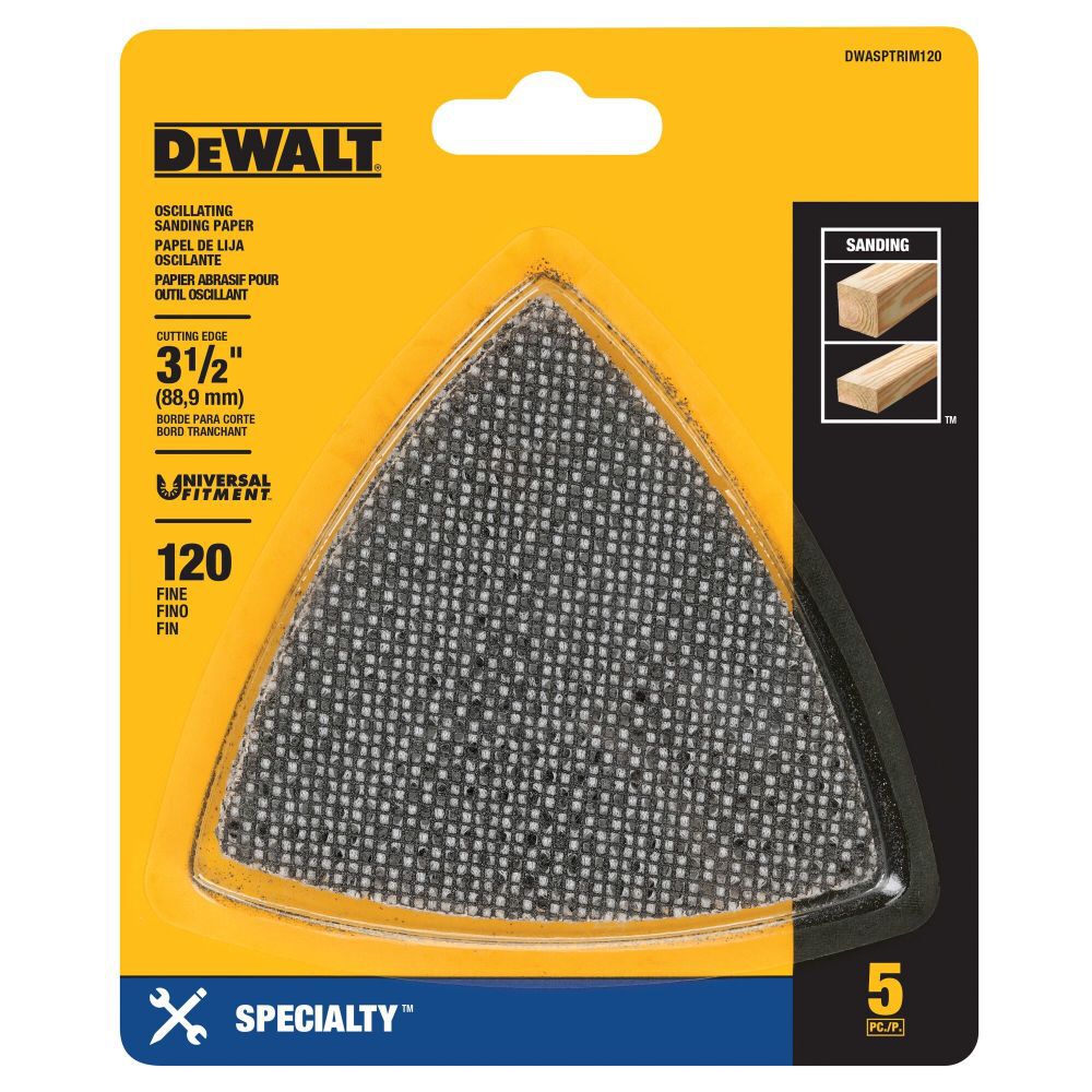DEWALT Mesh Oscillating Triangle 120 Grit (5 PACK), large image number 4
