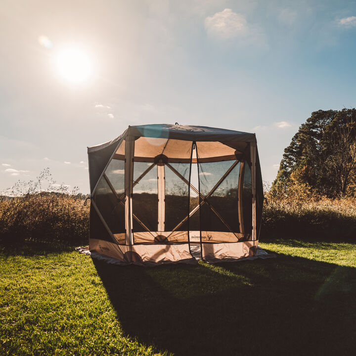 Gazelle G5 Gazebo 5 Sided Portable 115in x 106in Desert Sand, large image number 2