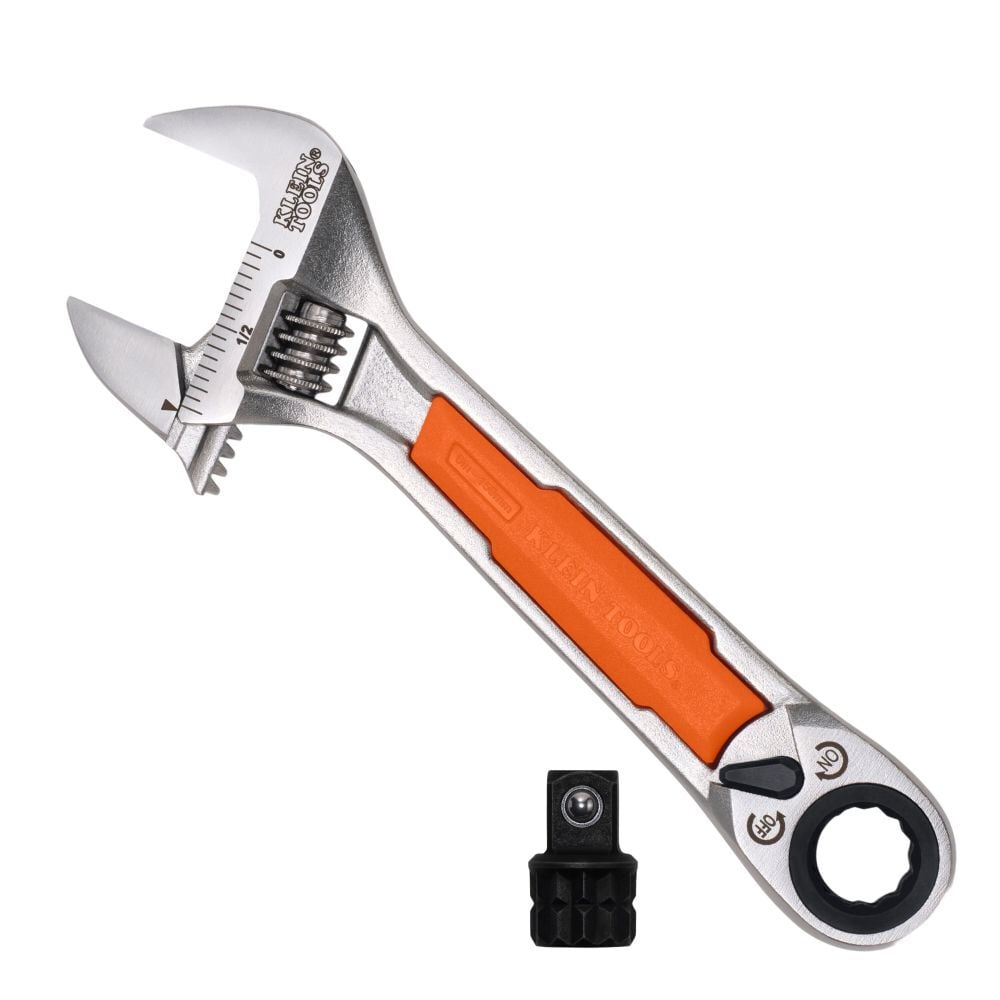 Klein Tools KNECT 6 Inch Adjustable Wrench with Pass-Through Ratchet, large image number 1