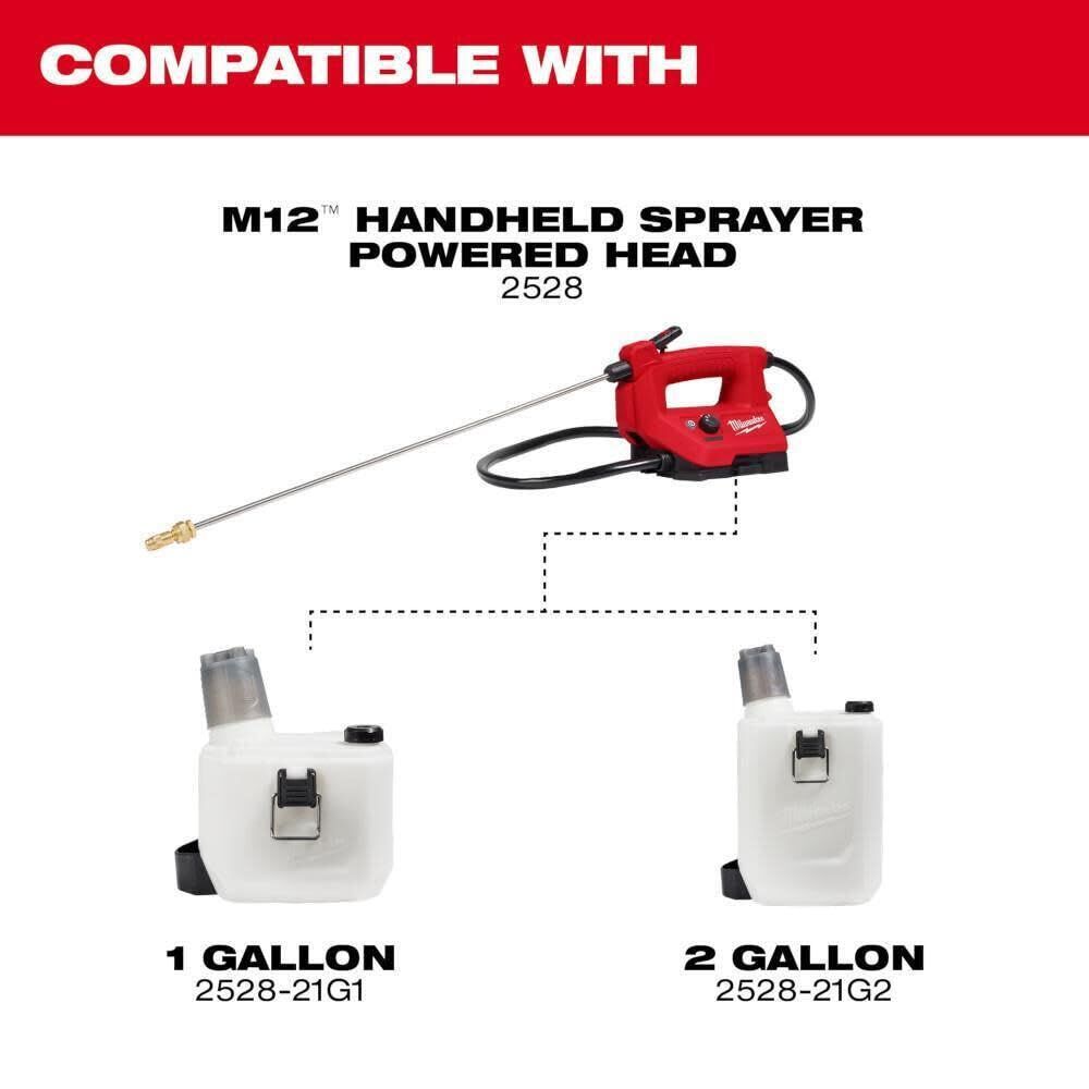 Milwaukee M12 2 Gallon 20-80 PSI Sprayer Kit, 2 Gallon Sprayer Tank Bundle, large image number 6