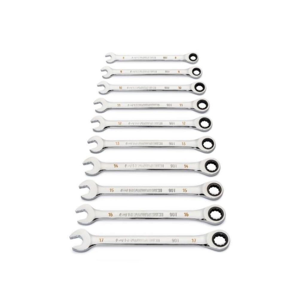GEARWRENCH 12 Pc 90T 12 Point Metric Combination Ratcheting Wrench Set, large image number 1