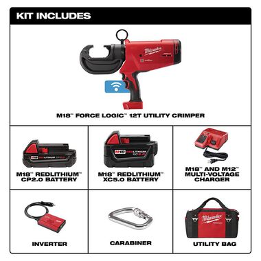 Milwaukee M18 FORCE LOGIC 12T Utility Crimper 2778-22 - Acme Tools