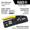 Klein Tools Ratcheting Data Cable Crimper/Stripper/Cutter Compact, small image number 2