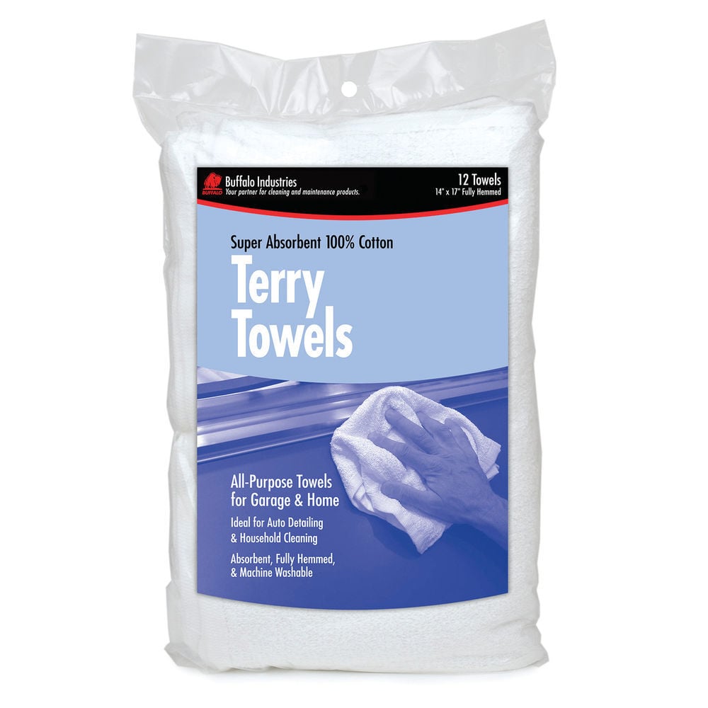 Buffalo Industries 14 Inch x 17 Inch Fully Hemmed Terry Towel, 12 Pieces, large image number 2