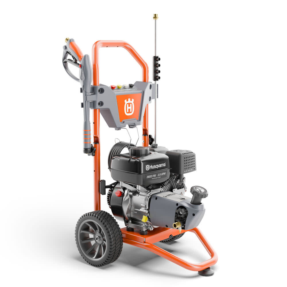 Husqvarna 3600 PSI 2.5 GPM Gas Powered Cold Water Pressure Washer with Control Touch & 4 Spray Tips, large image number 2