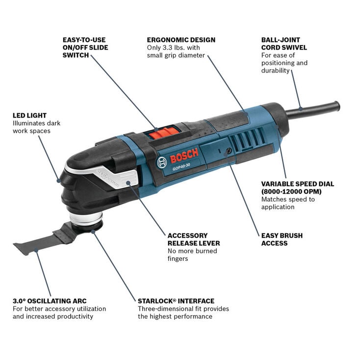 Bosch StarlockPlusOscillatingMulti-Tool Set - 30 Piece, large image number 1