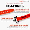 Titan Straps 6 Inch Fire Polyurethane Mini Strap with Nylon Buckle - 4 Pack, small image number 5
