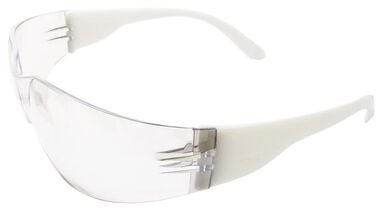ERB Lucy Safety Glasses White Temples Clear Anti Fog Lenses