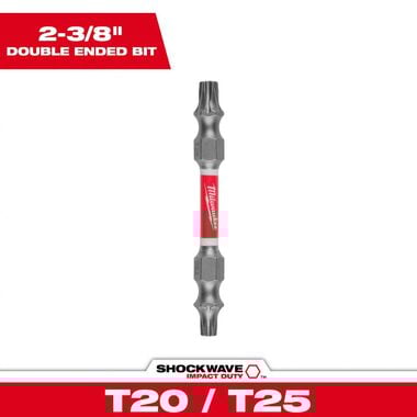 Milwaukee SHOCKWAVE Impact Torx T20 / T25 Double Ended Bit