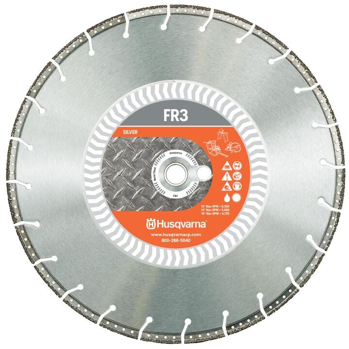 Husqvarna Construction FR3 14 Inch Silver Diamond Blade for Rescue Cuts in Metal