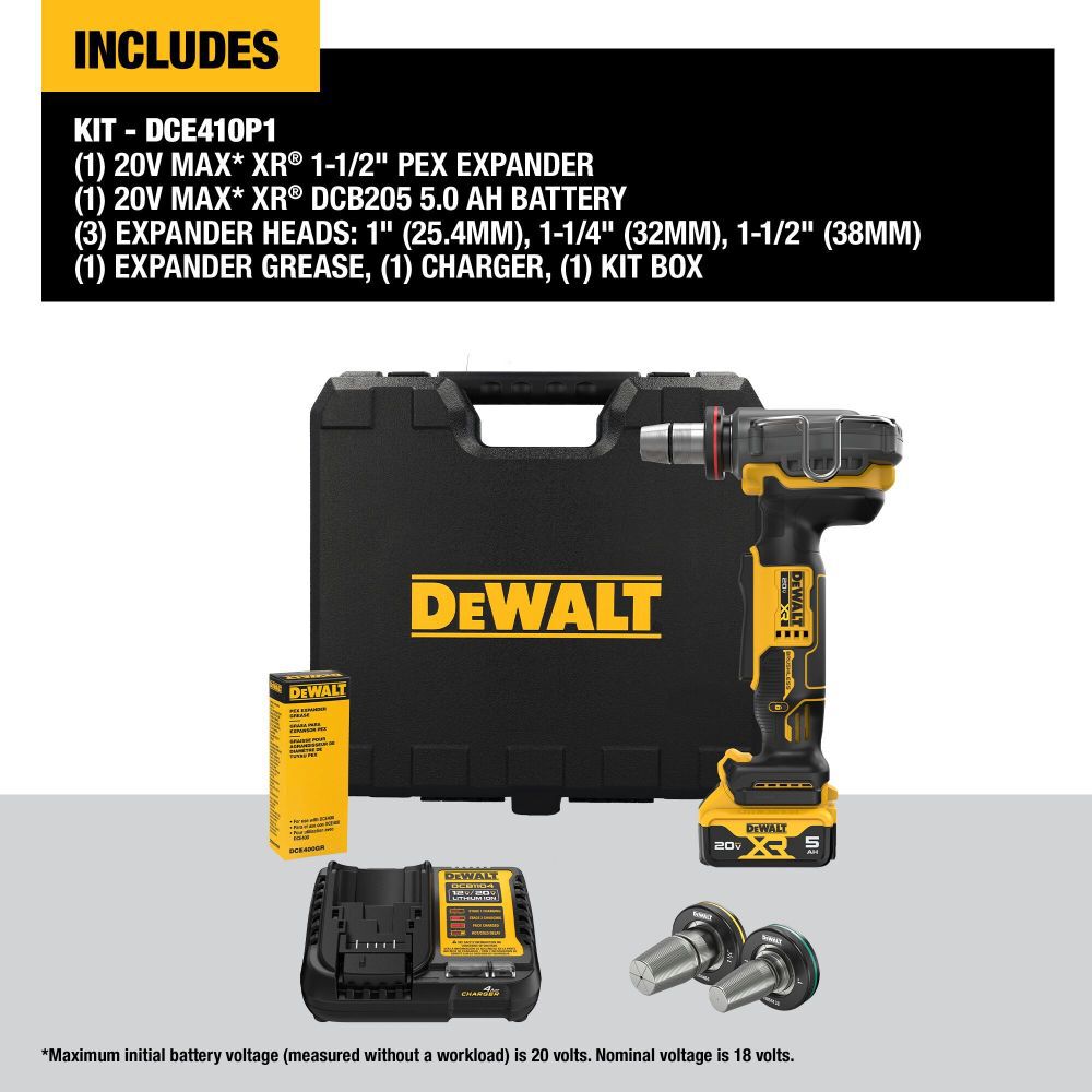 DEWALT 20V Max XR 1-1/2in PEX Expander Kit, large image number 3