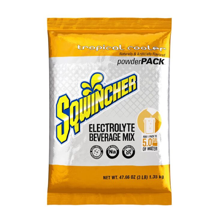 Sqwincher Mix and Serve Electrolyte Beverage Mix 5 Gallon Tropical Cooler