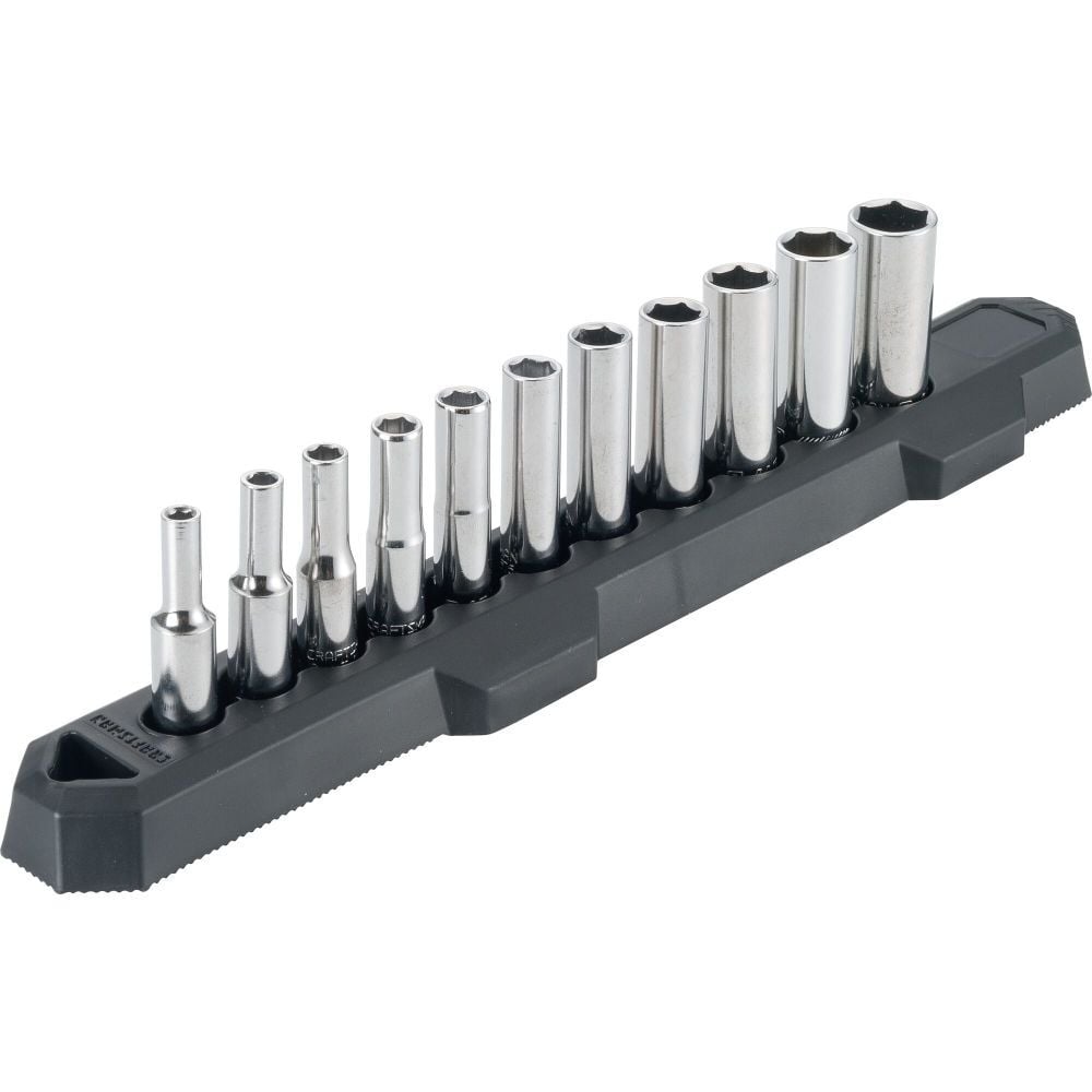 CRAFTSMAN 1/4-in Drive SAE 6 Point Deep Socket Set, 11pc – CMMT12050