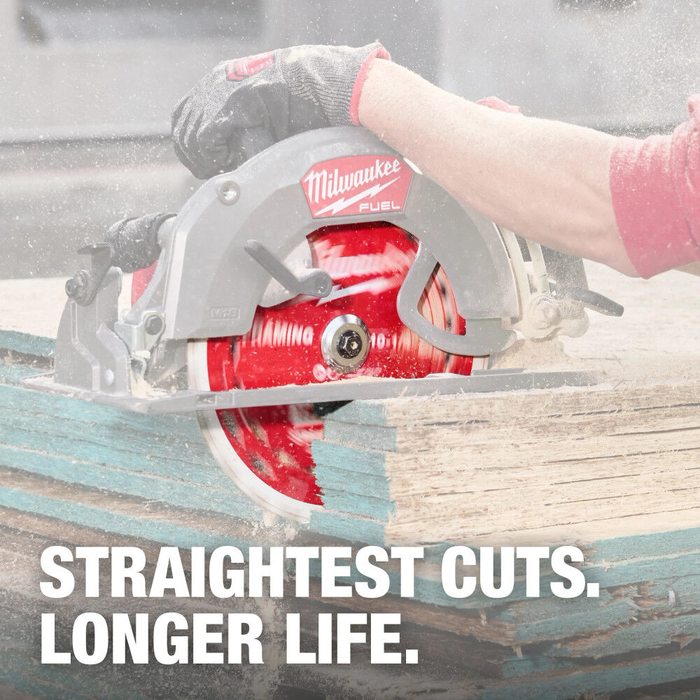 Milwaukee M18 FUEL 10-1/4 Inch Rear Handle Circular Saw (Bare Tool) and 10-1/4 Inch 28T Thick Kerf Framing Circular Saw Blade Bundle, large image number 10