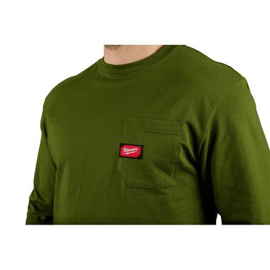 Milwaukee Heavy Duty Green Pocket Long Sleeve T-Shirt - 2X, large image number 2