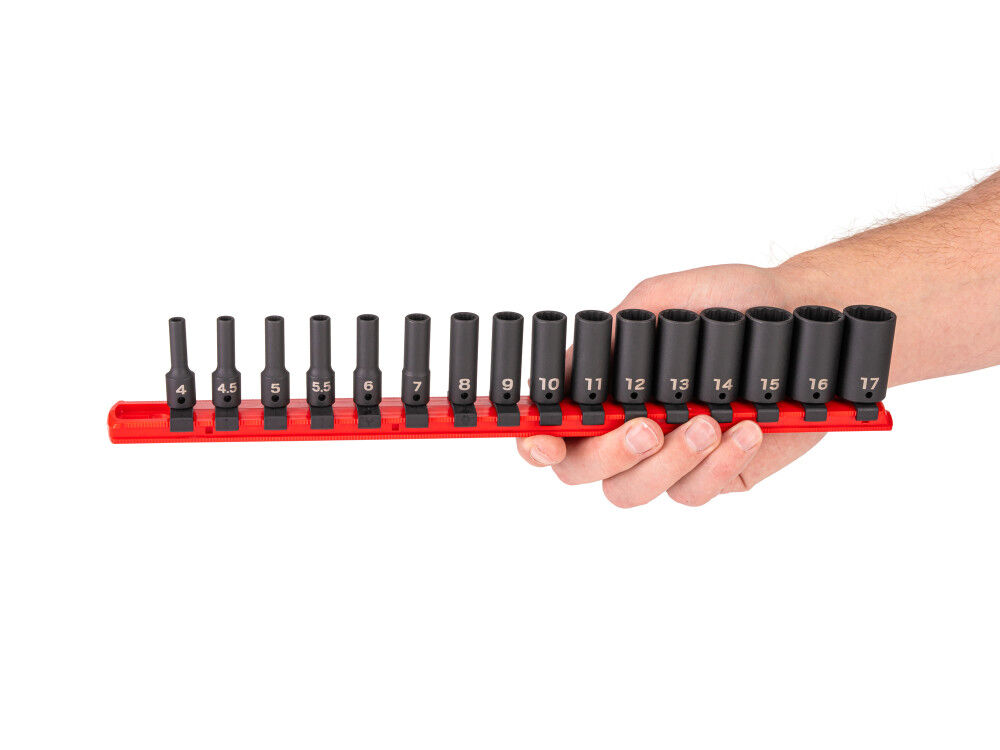 Tekton 1/4 Inch Shallow, Semi-Deep, Deep 12 Point Impact Sockets, 87 Pieces, large image number 3
