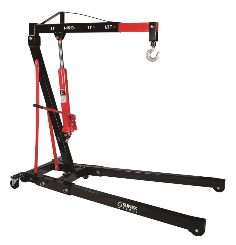 Sunex 2 Ton Folding Engine Crane with Dual Pump Pistons 5222