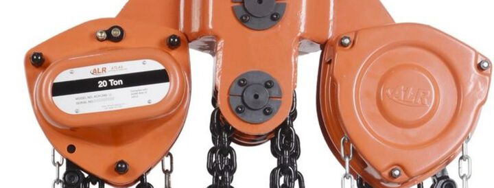 Atlas Lifting and Rigging ACH 20 Ton Chain Hoist 44400 lbs 10 Ft. Lift, large image number 1