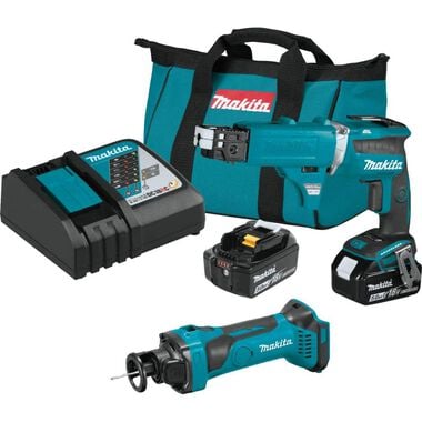 Makita 18V LXT 2pc Combo Kit with Collated Auto Feed Screwdriver Magazine, large image number 0