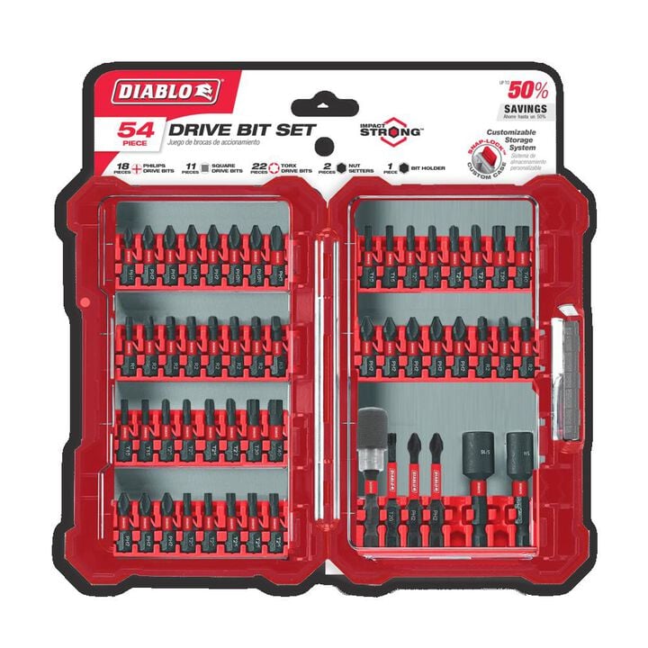 Diablo Tools Screwdriving Bit Set 54pc