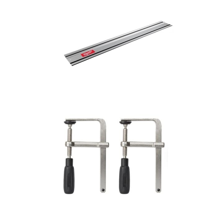 Milwaukee 55 Inch Guide Rail, Guide Rail Clamps Bundle